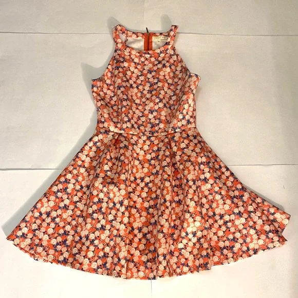 Floral Sleeveless Dress. Pink and Blue - Picture 4 of 17